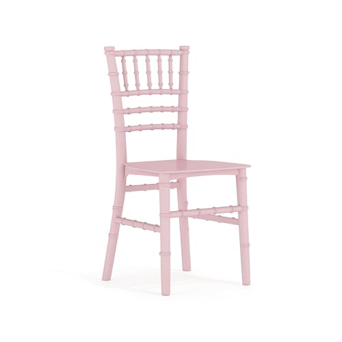 Flash Furniture Child’s Pink Resin Party and Event Chiavari Chair for Commercial & Residential Use,Pink