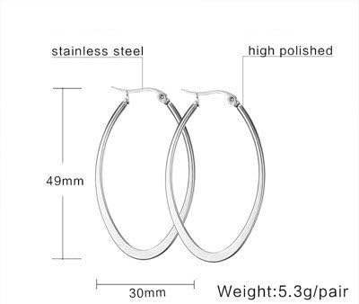 Titanium Steel Hoop Earrings for Womens Sensitive Ears - Image 2