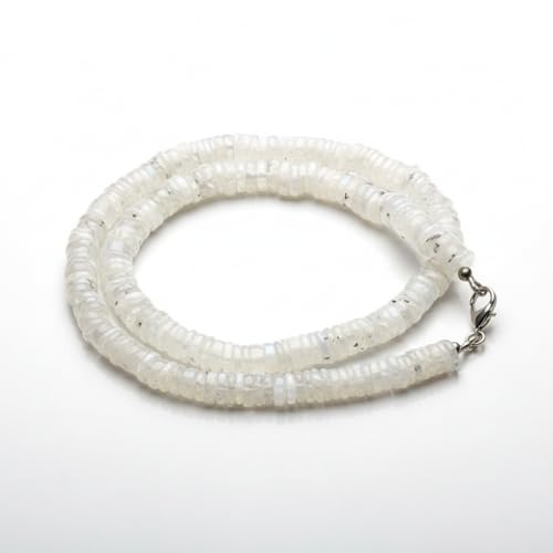 Collier de perles en pierre de lune pour la lithothérapie de 43 cm - 2