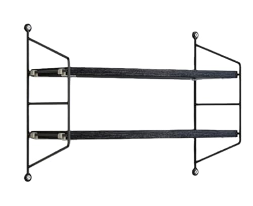 Sailozai 棚、パンチフリー、壁掛け、壁収納ラック、簡単設置、リビングルーム、玄関、寝室、バスルーム、キッチン (A(40*40),ブラック)