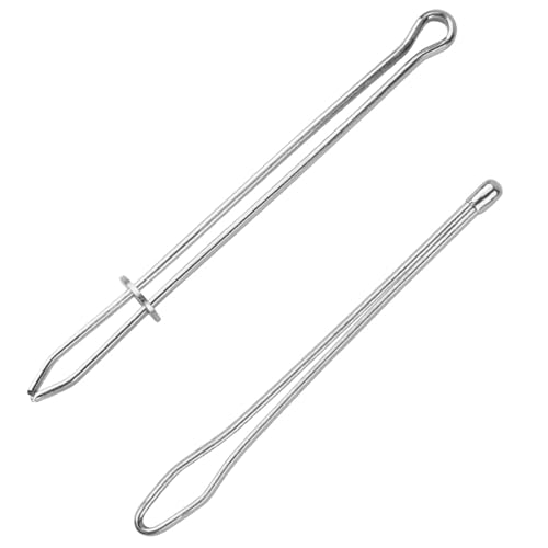 BOUMVID 2 piezas Pinzas Enhebrar Agujas, Cinturón Elástico Herramientas de Costura, Stainless Steel Enhebrador Elásticos, Coser Agujas Enhebrador, Usado para la Cinta Elástica de la Cinta