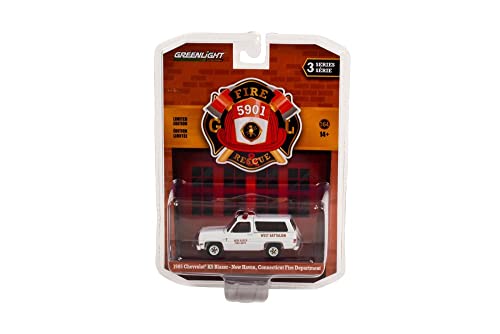 1985 Chevy K5 Blazer, White - Modelo 1:64 Diecast miniatura 3