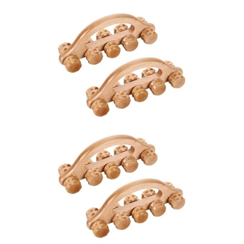 Massage roller manuel FRCOLOR en lot de 4 pièces pour la détente des jambes et bras