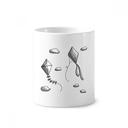Cerf-volant en céramique tasse 350ml porte brosse à dents géométrique design