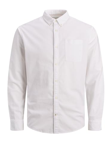 JACK & JONES Jjeoxford Shirt Ls Noos haut de gamme en tissage oxford de coton durable