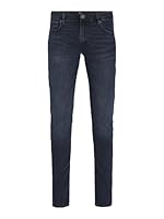JACK & JONES Men's Jjiglenn Slim Fit Jeans, Dark Blue Denim, 32W x 32L