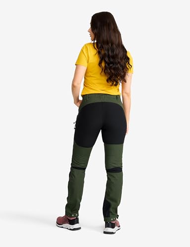 RevolutionRace Damen Nordwand Pro Pants, Hose zum Wandern und für viele Outdoor-Aktivitäten, Forest Green, XL