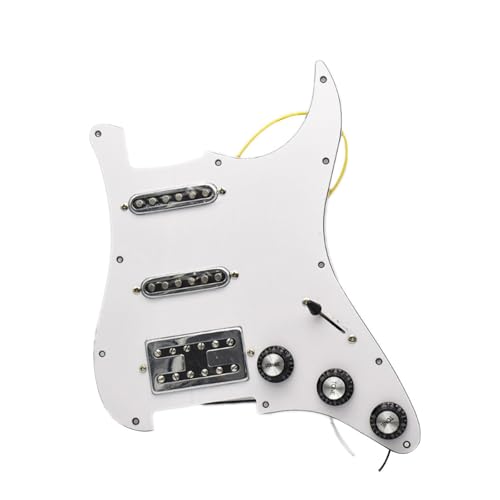 Colaxi SSH エレキギターピックガード 楽器アクセサリー コイルスプリットスイッチ スクラッチプレートアセンブリを直接交換, 白