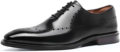 DESAI Men’s Dress Shoes Oxford Formal Business Lace-up in Classic Brogue Shoes for Men