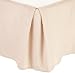Clara Clark Premier 1800 Collection Solid Bed Skirt Dust Ruffle, Full, Beige Cream