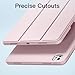 Akkerds Compatible with iPad Pro 13 Inch Case (M5/M4) 2025/2024, for iPad 13 Pro Case with Pencil Holder, Slim Trifold Stand Protective Cover with Soft TPU Back, Auto Wake/Sleep, Pink