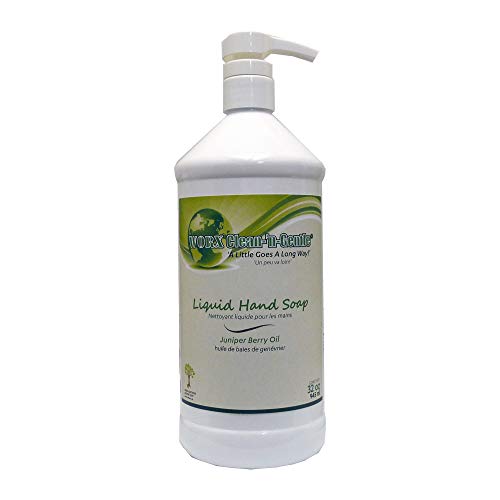 Worx Clean 'n' Gentle Liquid Hand Soap 32 oz. (945 ml.) Soft and Supple, Rich Lather, Mild Formula, Light Juniper Berry Fragrance