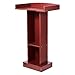 VEVOR Podium Stand, 41-Inch Wooden Lectern, Laptop Desk with Wide Reading Surface and Storage Shelf, Edge Stopper, Elegant Design, Flool-Standing, for Classroom, Conference, Church, and Presentation