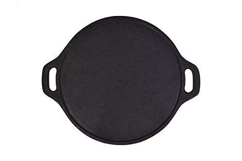 Rock Tawa Dosa Tawa 14 Inch Pre-Seasoned Cast Iron Skillet (Black)