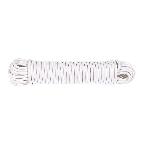Durable Plastic Clothesline, 7/32 Inch, 50 Feet, White #TOP20