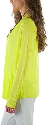 Image of ToBeInStyle Womens Open Front Long Sleeve Lightweight Asymmetrical Draped Cardigan with Side Pockets