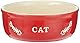 Nobby Katzen Keramikschale CAT, rot / beige Ø13,5 X 5 cm, 1 Stück