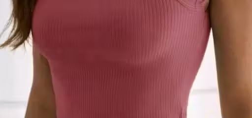 Image of Square Neck Sleeveless Unique Crop Top for Women - Lycra, Solid Design, Comfortable Fit, Stylish Summers