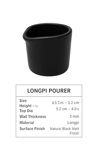 Image of Longpi Black Pottery Pourer - Small Size (Handcrafted Measuring & Serving Cup)