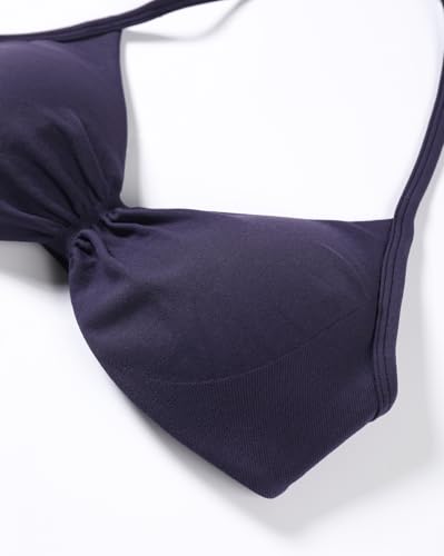 Image of AUROLA Influence Strappy Bra Sports Bras for Women, Backless Padded Impact Strappy Bra Workout Gym Yoga with Removable Cups