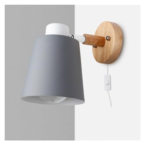 Applique avec prise en fer E27 jaune pour chambre - 2