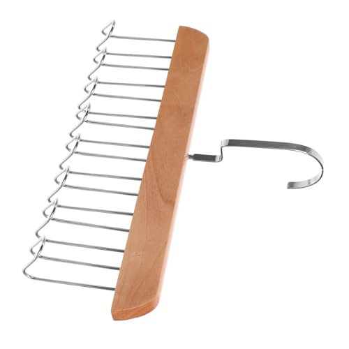 HOOTNEE Nonslip Clothes Storage Hanger with Hooks Multi Purpose Holder Organizer Space Saving Rack for Bedroom Construction for Clothing Bags and Scarves