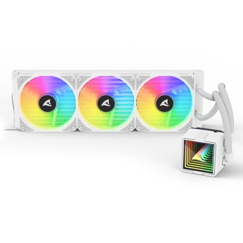 Refroidissement à eau Sharkoon S100 ARGB White pour processeur PC - 4