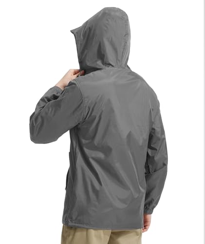 Image of SWISSWELL Mens Rain Jacket & Coats Packable Lightweight Waterproof Rain Shell Hooded for Golf Travel Hiking
