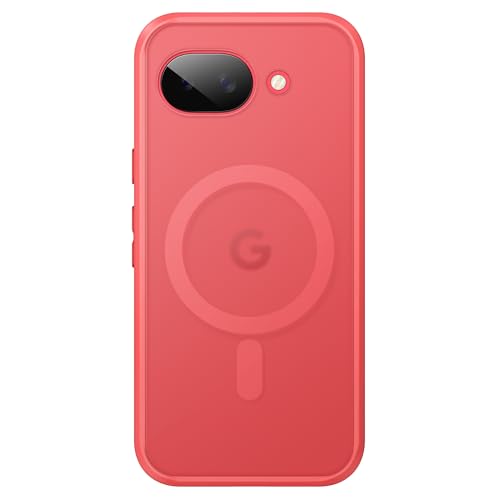 JETech Magnetische Hülle für Google Pixel 10a Kompatibel mit MagSafe Transluzente Matt Rückseite Stoßfeste Handyhülle (Berry)