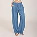 Carydety Linen Pants Women Summer Cotton Linen Pant Stretch Palazzo Pant Flowy Wide Leg Pant Loose Beach Trouser with Pockets