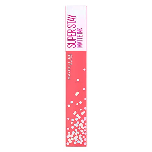 Image of MAYBELLINE New York Super Stay Matte Ink Liquid Lipstick, Transfer-Proof, Long-Lasting, Limited-Edition Birthday-Cake-Scented Shades, Guest of Honor, 0.17 Fl Oz