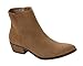 Price comparison product image Womens TAN Faux Suede Low Heel Smart Casual Ankle Chelsea Boots Ladies Size 3-8 (4 UK)