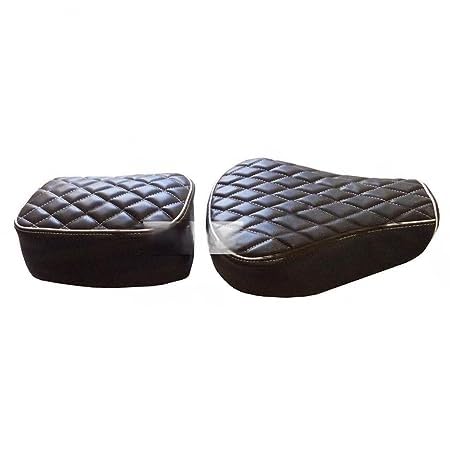 OZANGO Bike Cushioning Design Split Seat Cover-Brown with Foam Compatible for RE Classic Desert Storm