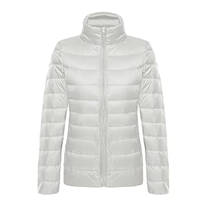Générique Doudoune légère en Duvet de Canard pour Femme Doudoune Courte à Manches Longues et col Montant Doudoune Chaude et Compressible