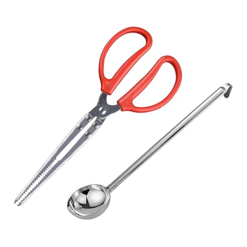 Kuntesetty Fireplace Tongs Set Tools Accessories Heat Resistant Tabletop Fire for