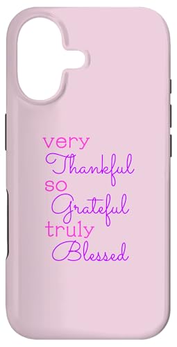 Thankful Grateful Blessed Positivity ���`�x�[�V���������߂�N���X�`���� �X�}�z�P�[�X iPhone 17 �p