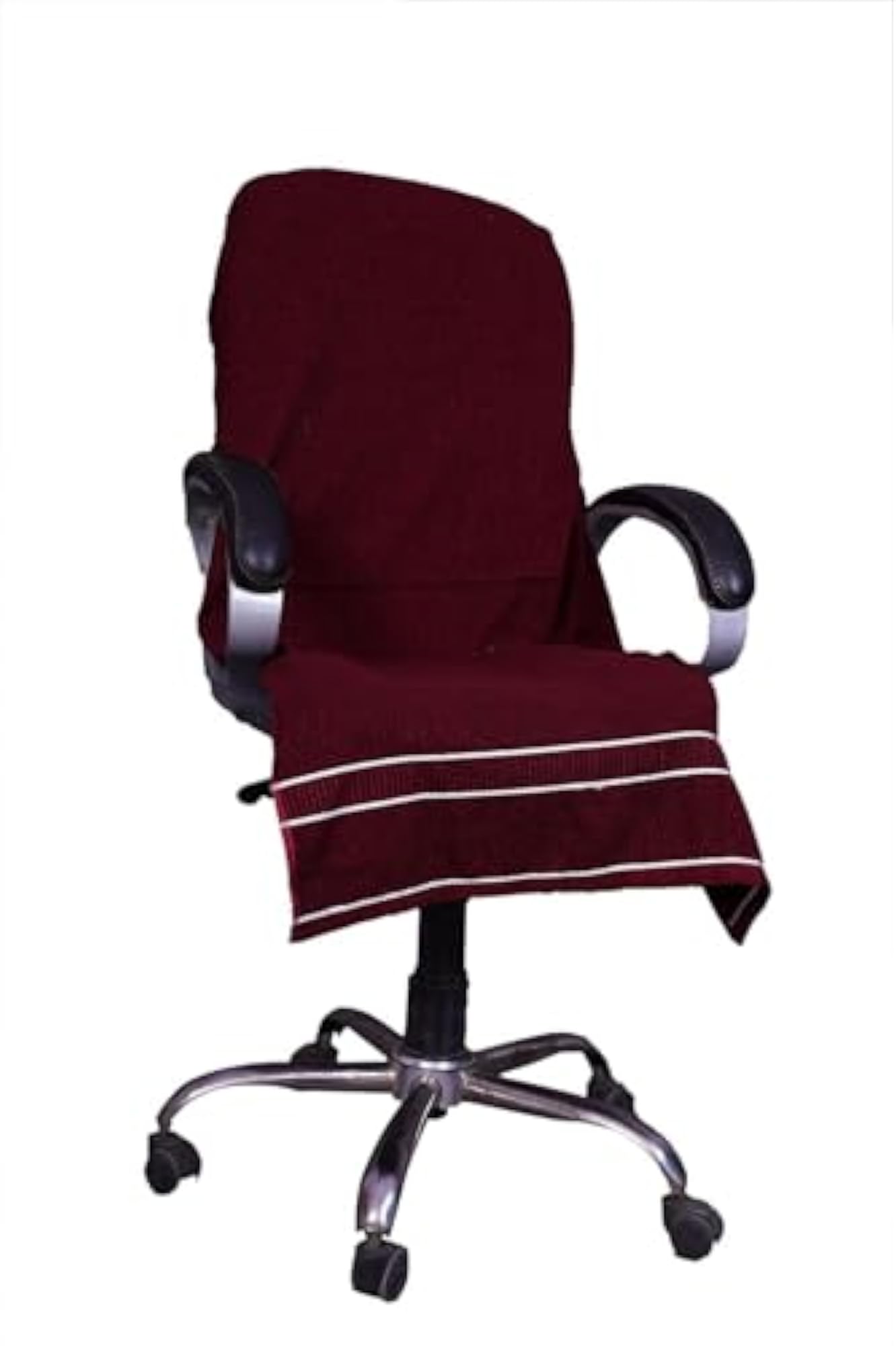Luxury Cotton Office Chair Towel, 500 GSM, Solid Maroon