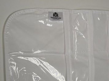 Miniatura 4 de Household Essentials 01943 - Organizador colgante para joyas, 80 bolsillos para collares, pulseras y accesorios, vinilo blanco