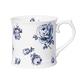 Katie Alice Bierkrug mit Blumenmuster, Vintage-Stil, Weiß