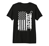 Triumph United States Distressed w US Flag Premium Tri-blend T-Shirt