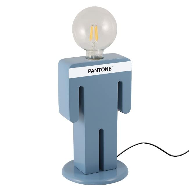 Lampe en bois Adam Homemania luminaire chic bleu blanc noir E27