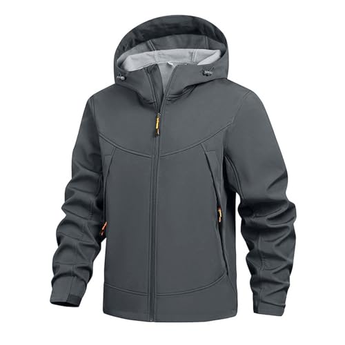 Giacca softshell da uomo, impermeabile, per attività all'aperto, foderata, in