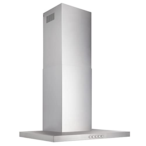 Broan-NuTone BWT1304SS T-Style Range LED Lighting Convertible Wall-Mount Kitchen Chimney Vent Hood, 30-Inch, Stainless Steel