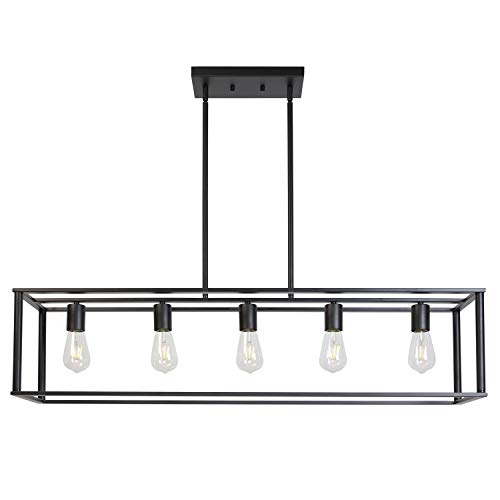 VINLUZ - Lámpara de techo para comedor, 5 luces, diseño de isla de cocina Cover