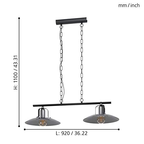 EGLO Lampadario a sospensione Kenilworth a 2 luci