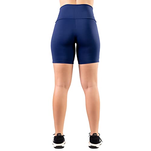 Bermuda Fitness Feminina (as2, alpha, x_l, regular, regular, Azul-marinho, GG)
