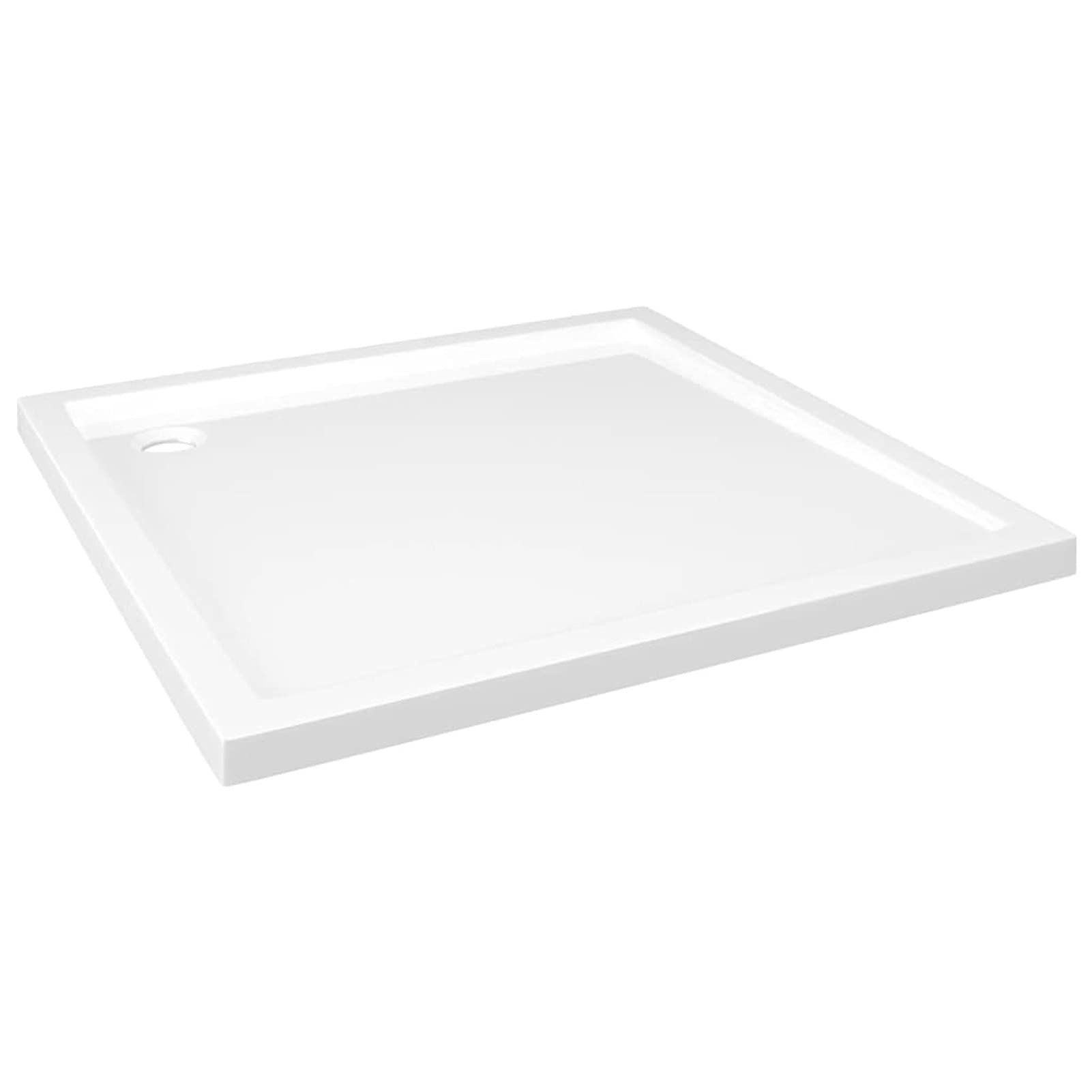 ADWOA Plato de Ducha Cuadrado de ABS Negro 90x90 cm Platos De Ducha Y Mamparas Plato Duchas