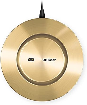 Ember Charging Coaster 2, Wireless Charging for Use with Ember Temperature Control Smart Mug, Gold