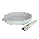 HEALTHY NONSTICK CERAMIC FRYING PAN : Cook without harmful chemicals. This PFAS-free, PTFE-free, PFOA-free, Lead & Cadmium-free frying pan ensures a safer, non-toxic cooking experience for you and your family. Metal utensils should not be used on cer...
