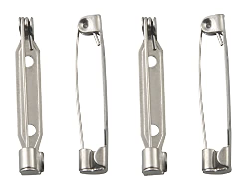 ALLinONE Stainless Steel Brooch Safety Bar Pins Back Clasp Findings for Craft DIY Brooch Making (21mm/0.82inch)